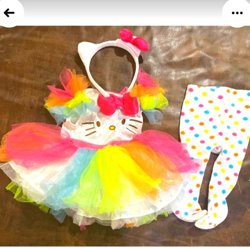 Hello Kitty costume/tutu with tights and headband